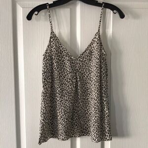 Frame Denim Silk Leopard Print Camisole - XS